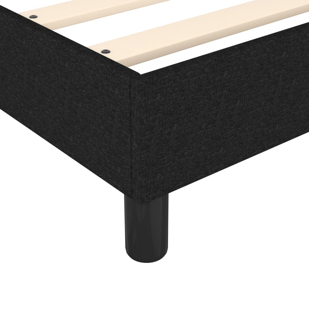 Boxspring-sengeramme boksfjær svart 180x200 cm Super King stoff