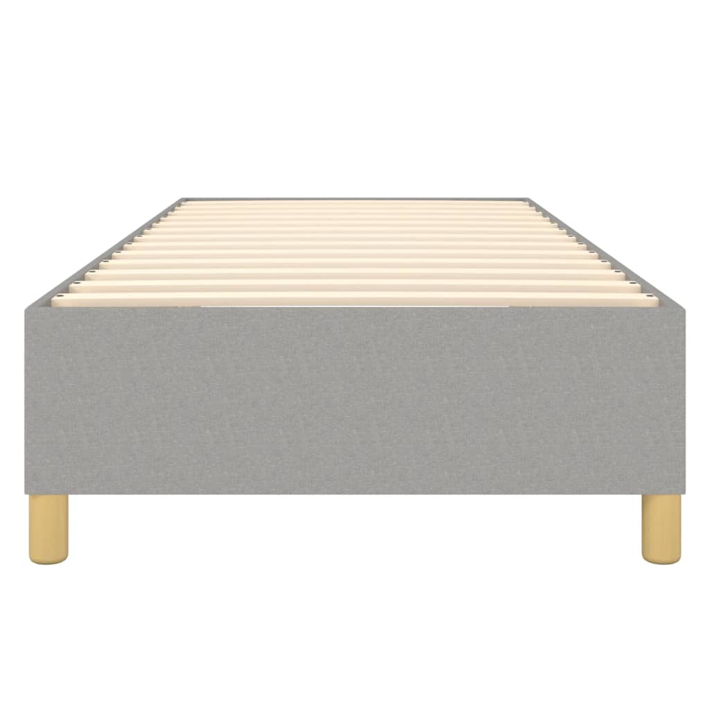 Boxspring-sengeramme lysegrå 90x190 cm Single stoff