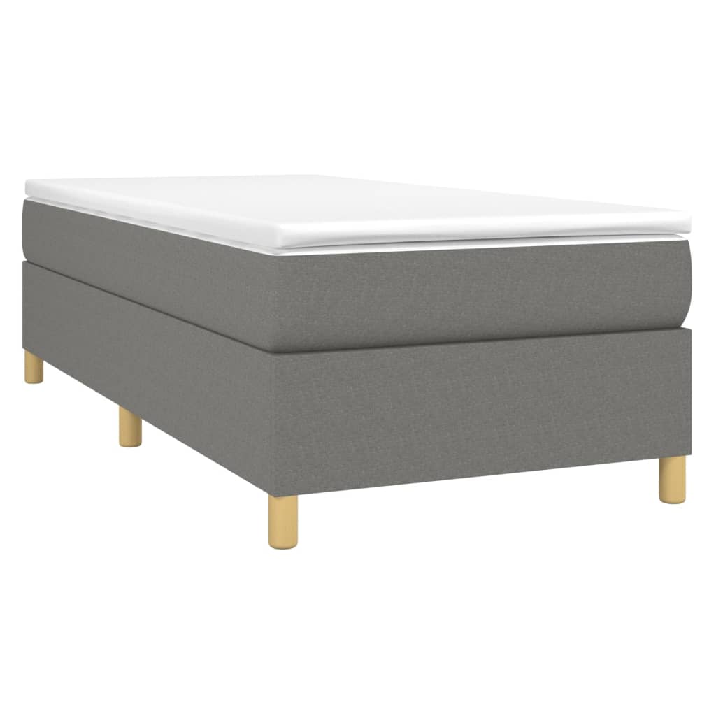 Boxspring-sengeramme mørkegrå 90x190 cm Single stoff