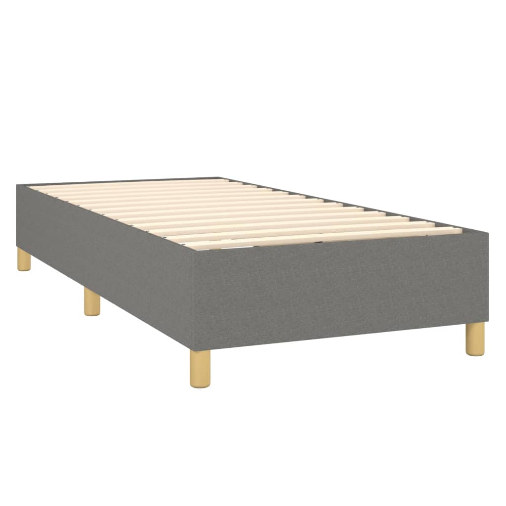 Boxspring-sengeramme mørkegrå 90x190 cm Single stoff