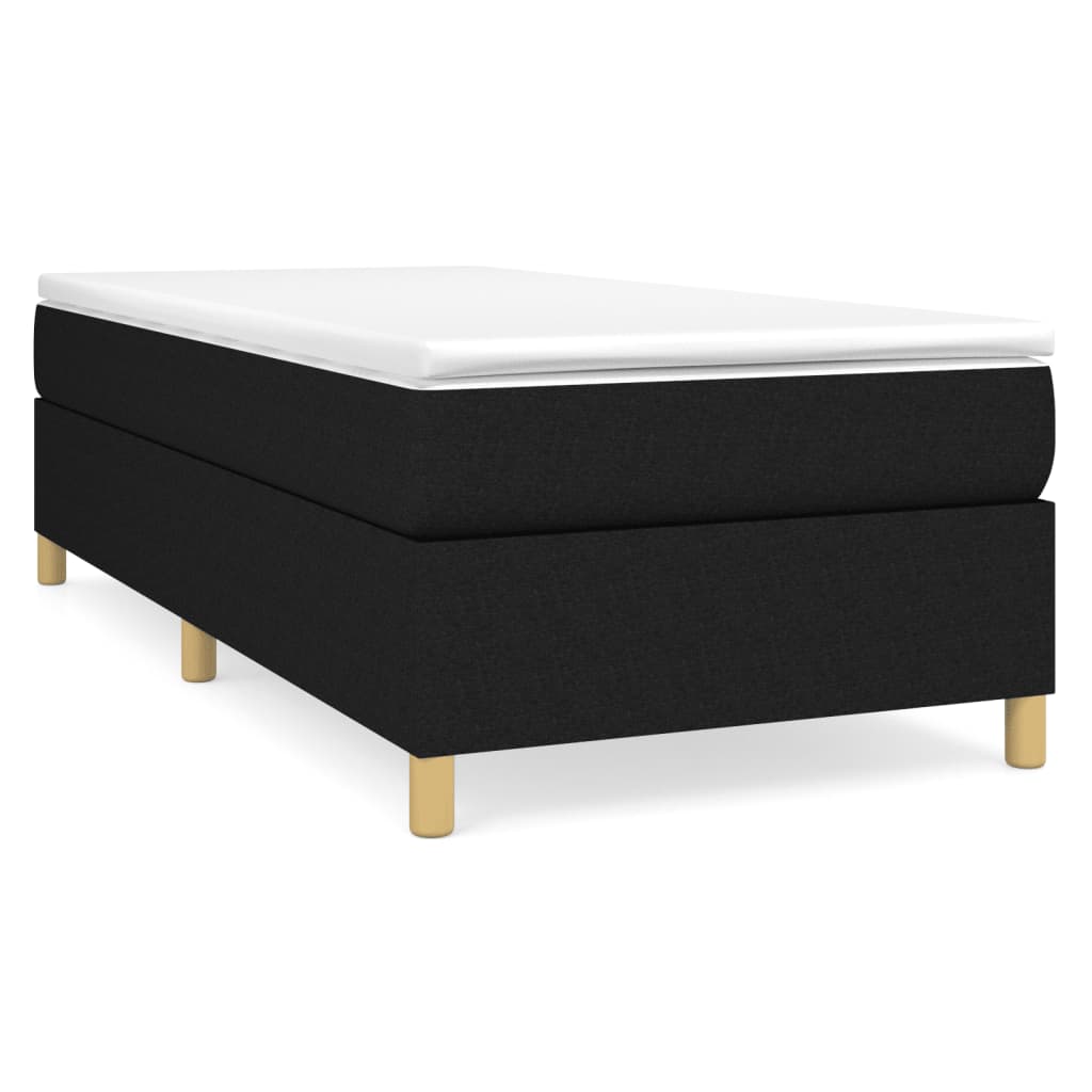 Boxspring-sengeramme svart 90x190 cm Single stoff