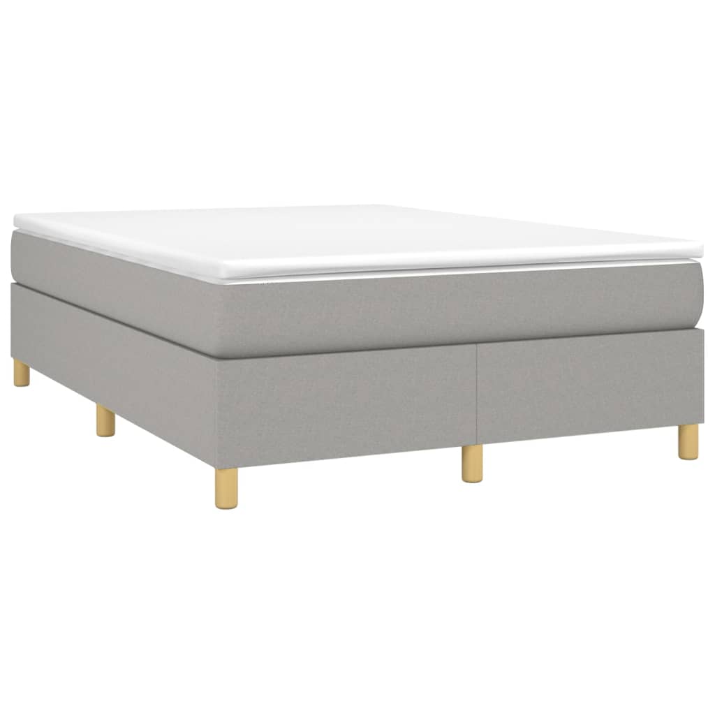 Boxspring-sengeramme lysegrå 135x190 cm Double stoff
