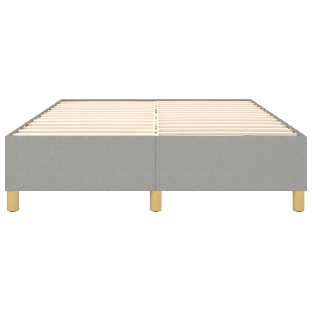 Boxspring-sengeramme lysegrå 135x190 cm Double stoff