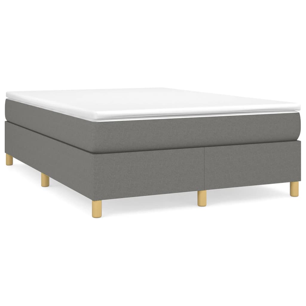 Boxspring-sengeramme mørkegrå 135x190 cm Double stoff