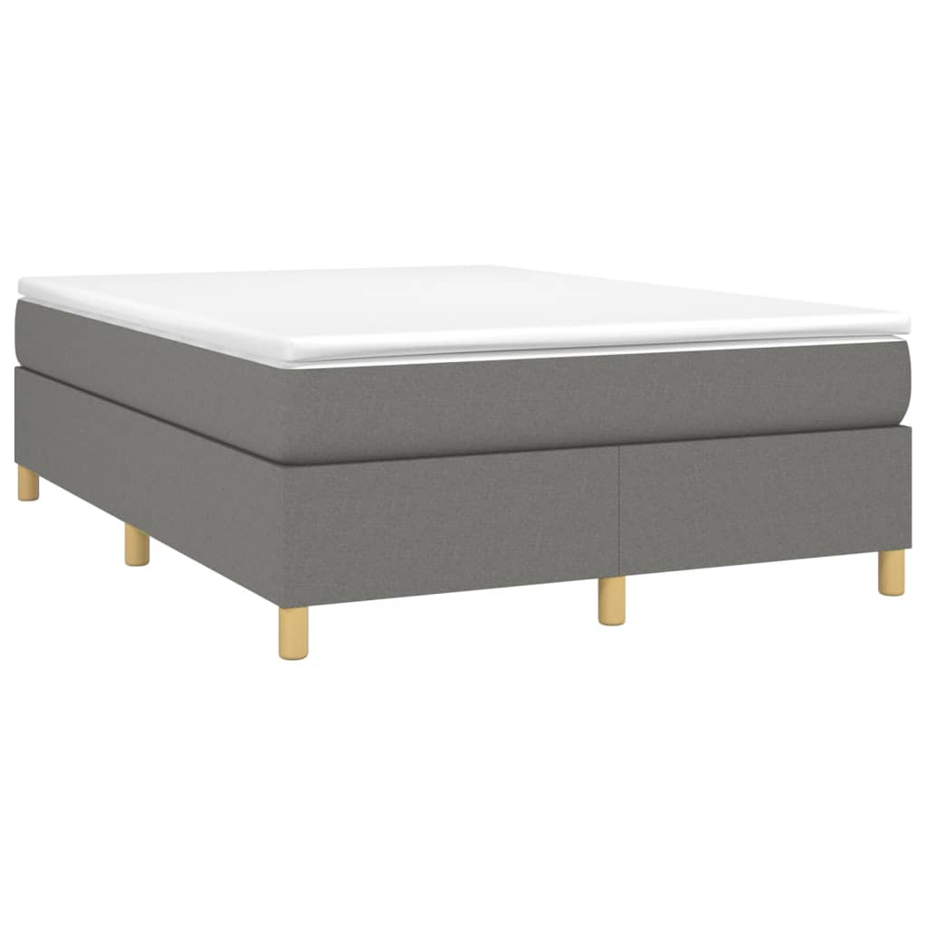 Boxspring-sengeramme mørkegrå 135x190 cm Double stoff