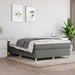 Boxspring-sengeramme mørkegrå 135x190 cm Double stoff