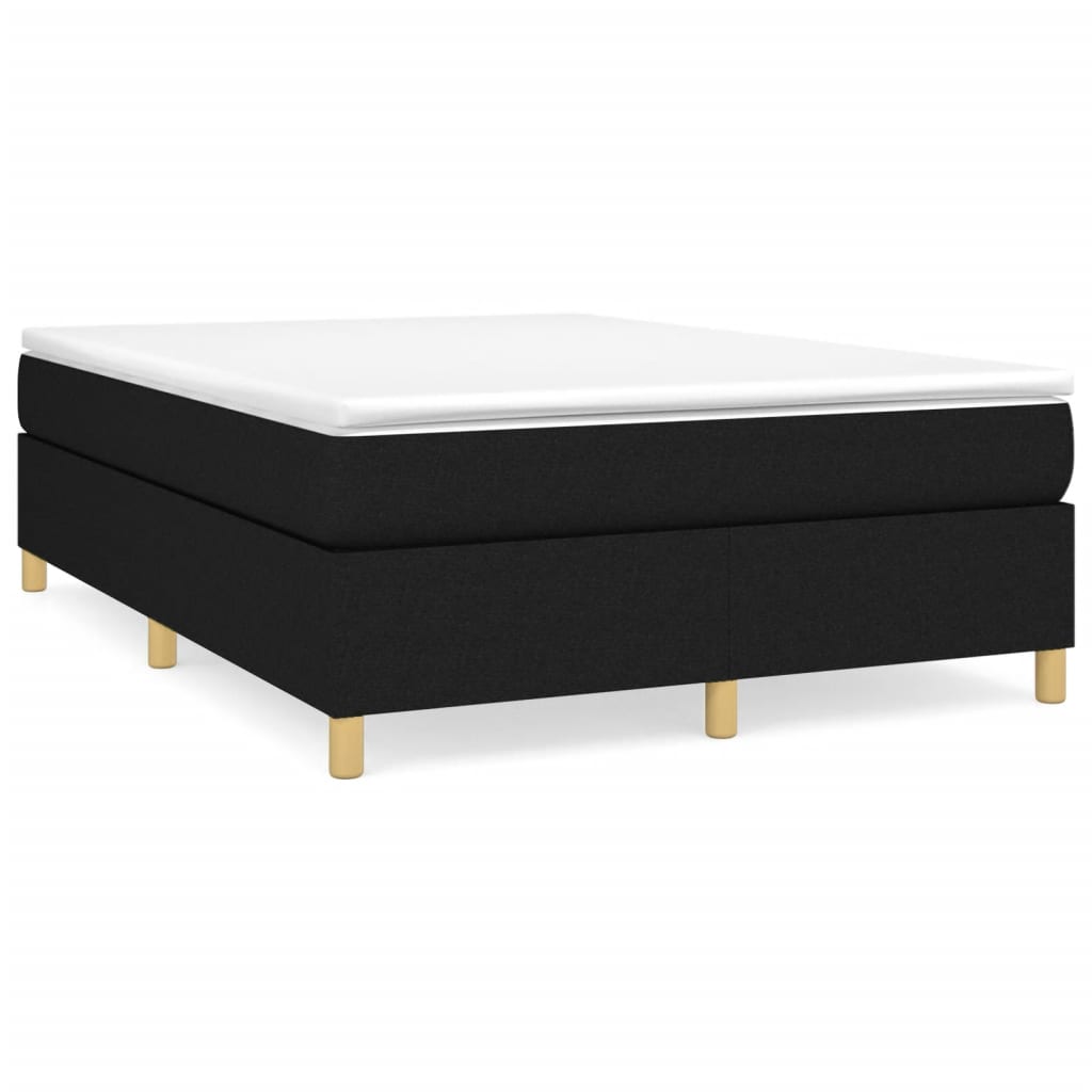 Boxspring-sengeramme svart 135x190 cm Double stoff
