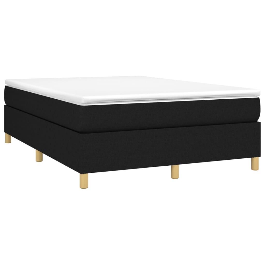 Boxspring-sengeramme svart 135x190 cm Double stoff