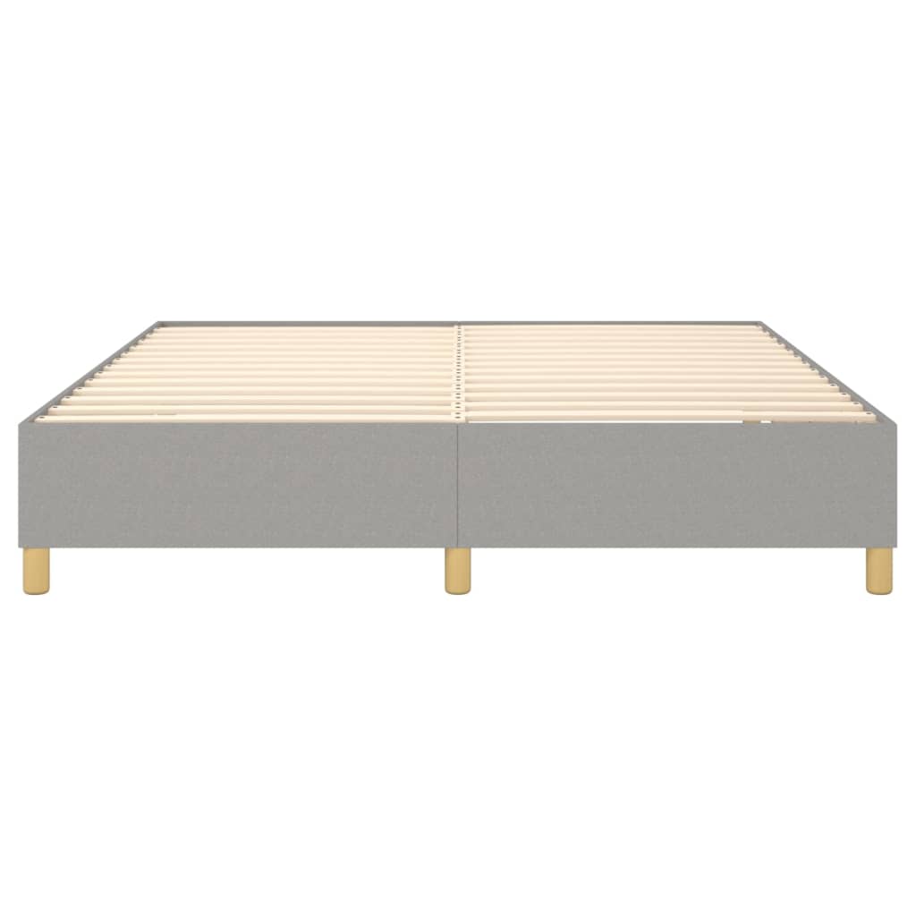 Boxspring-sengeramme lysegrå 180x200 cm Super King stoff
