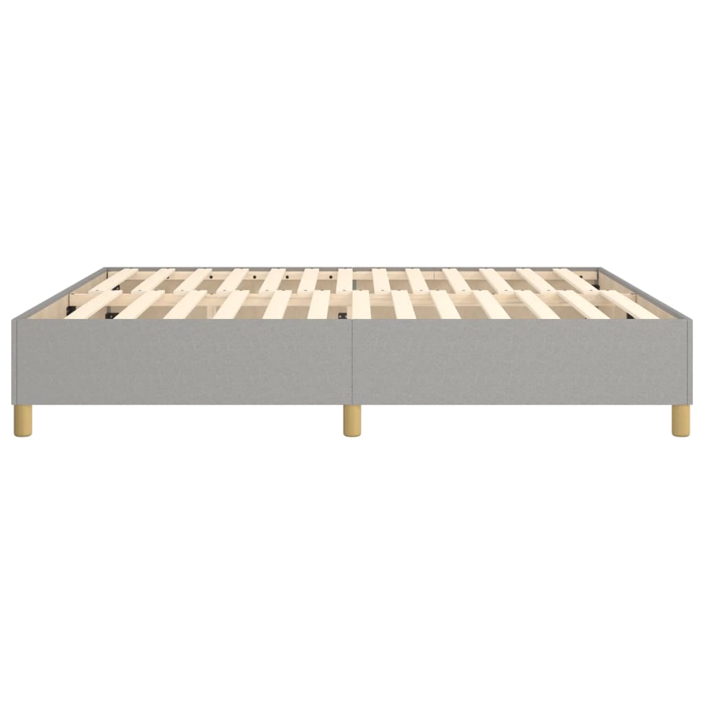 Boxspring-sengeramme lysegrå 180x200 cm Super King stoff