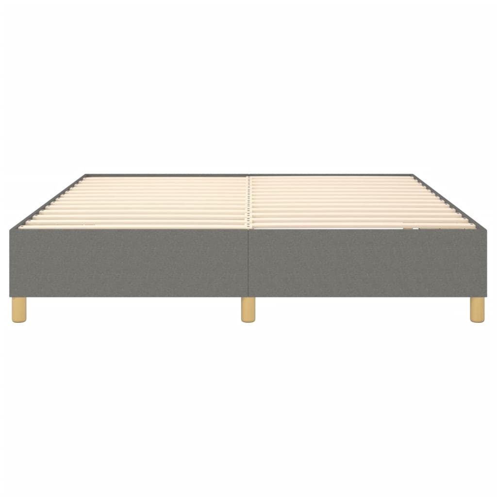 Boxspring-sengeramme mørkegrå 180x200 cm Super King stoff