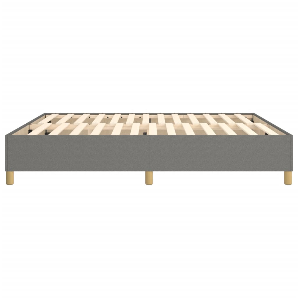 Boxspring-sengeramme mørkegrå 180x200 cm Super King stoff