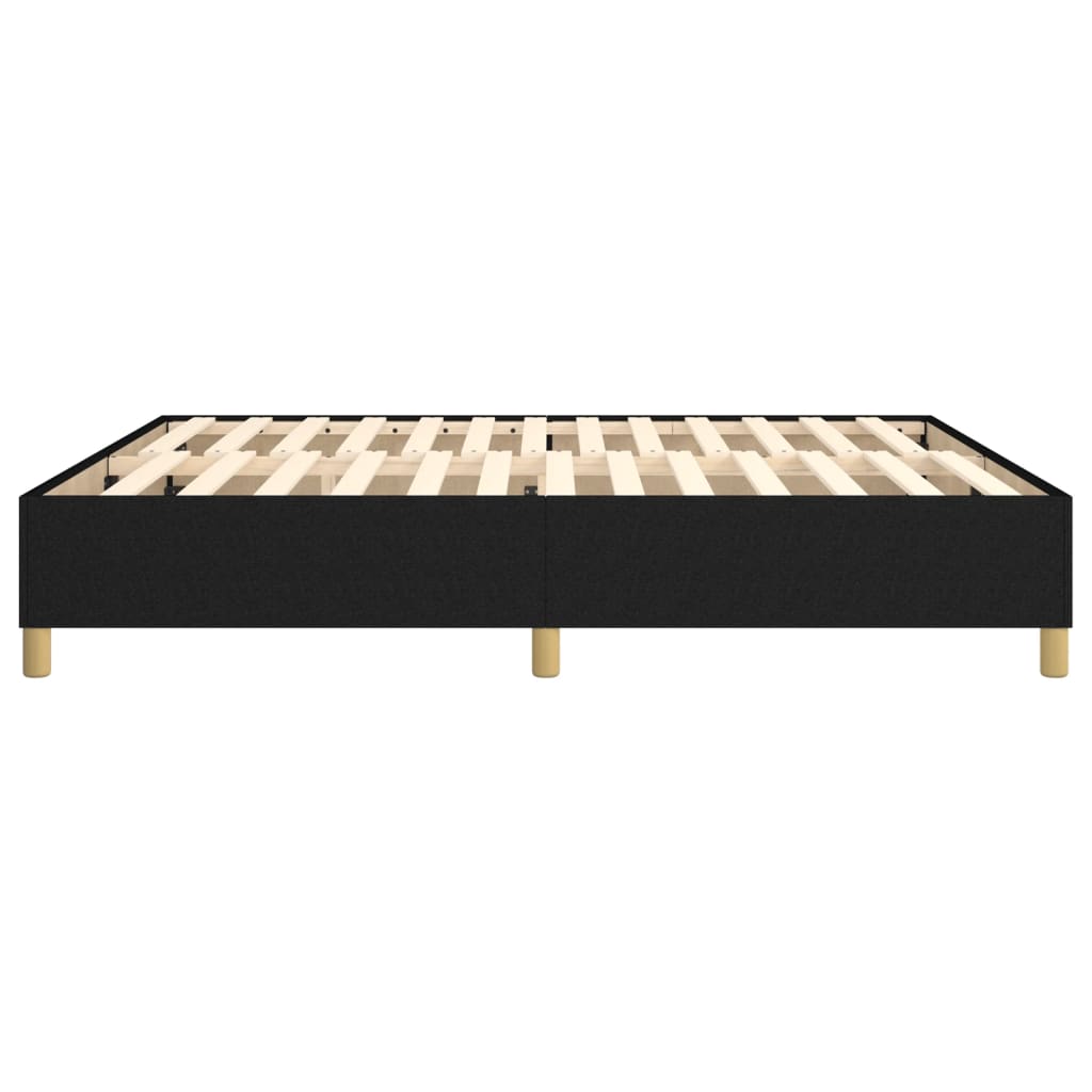 Boxspring-sengeramme boksfjær svart 180x200 cm Super King stoff