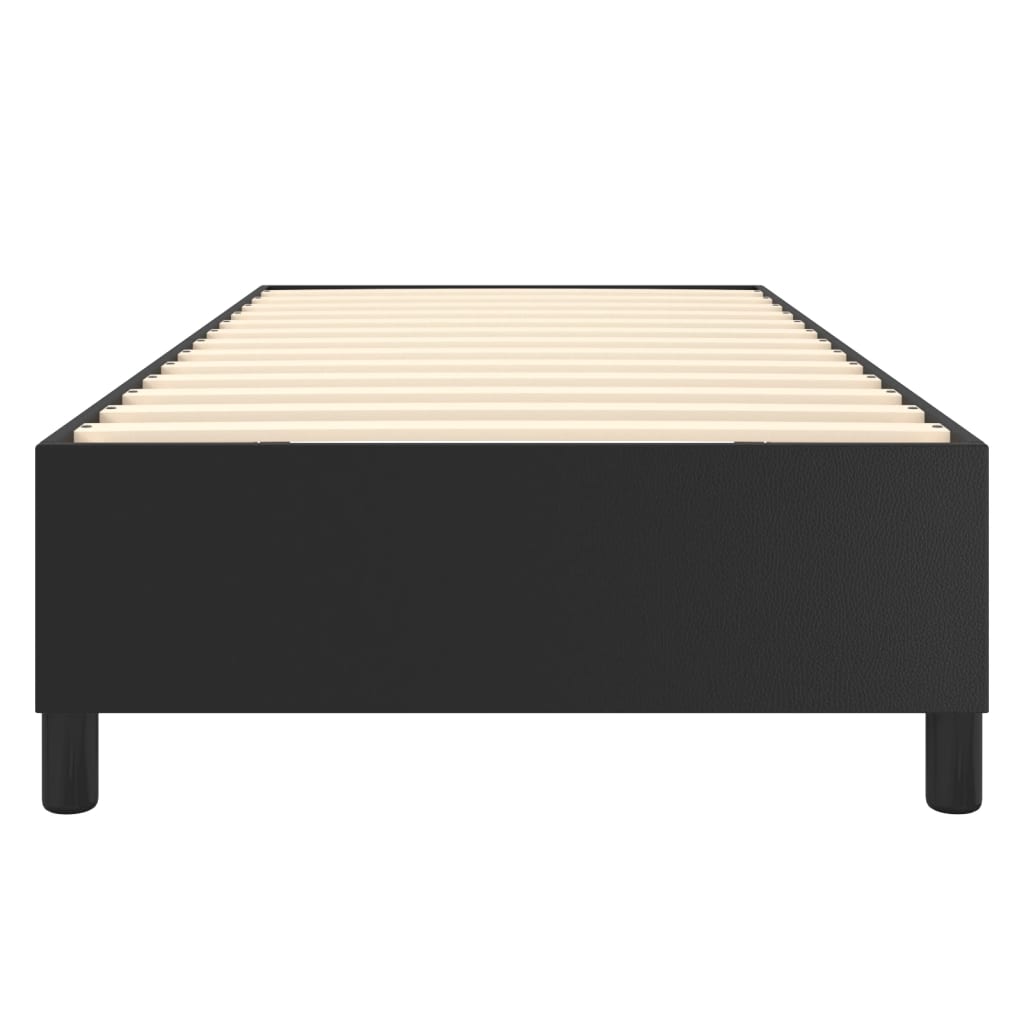 Boxspring-sengeramme svart 90x190 cm Single kunstskinn