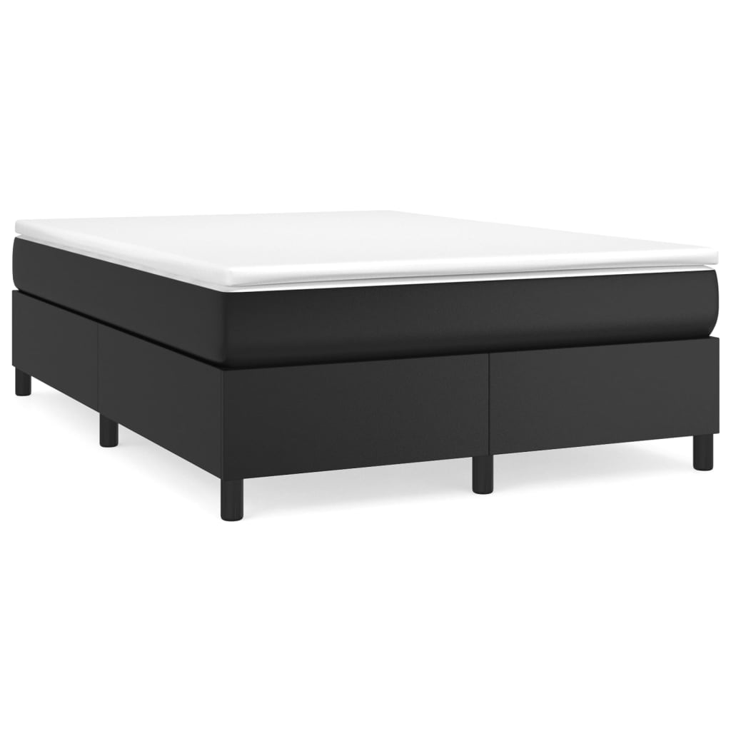 Boxspring-sengeramme svart 135x190 cm Double kunstskinn