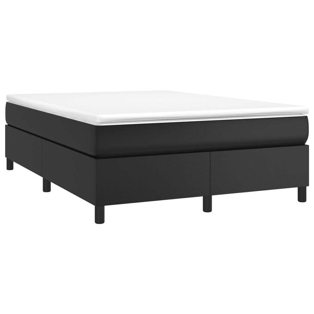 Boxspring-sengeramme svart 135x190 cm Double kunstskinn