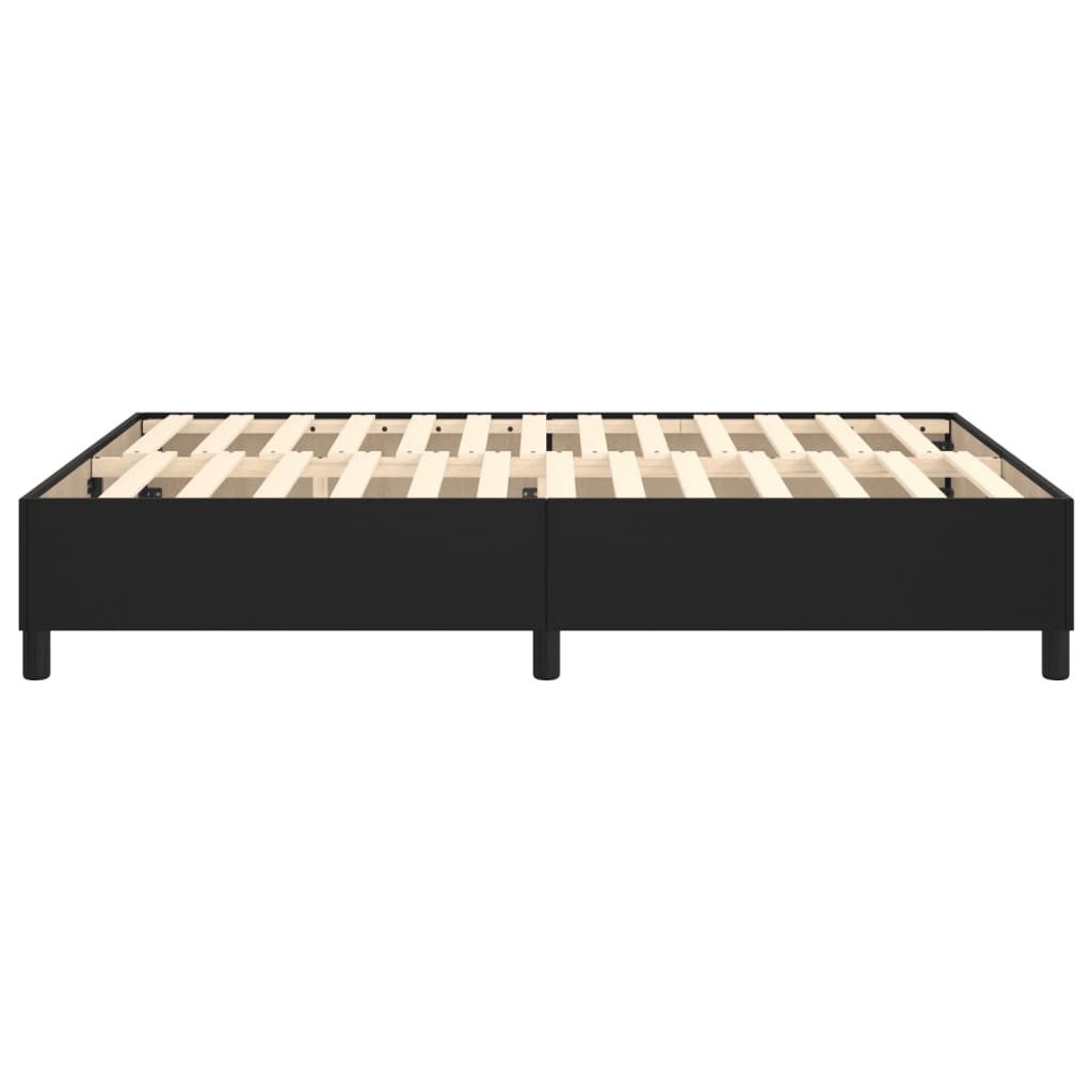 Boxspring-sengeramme svart 135x190 cm Double kunstskinn