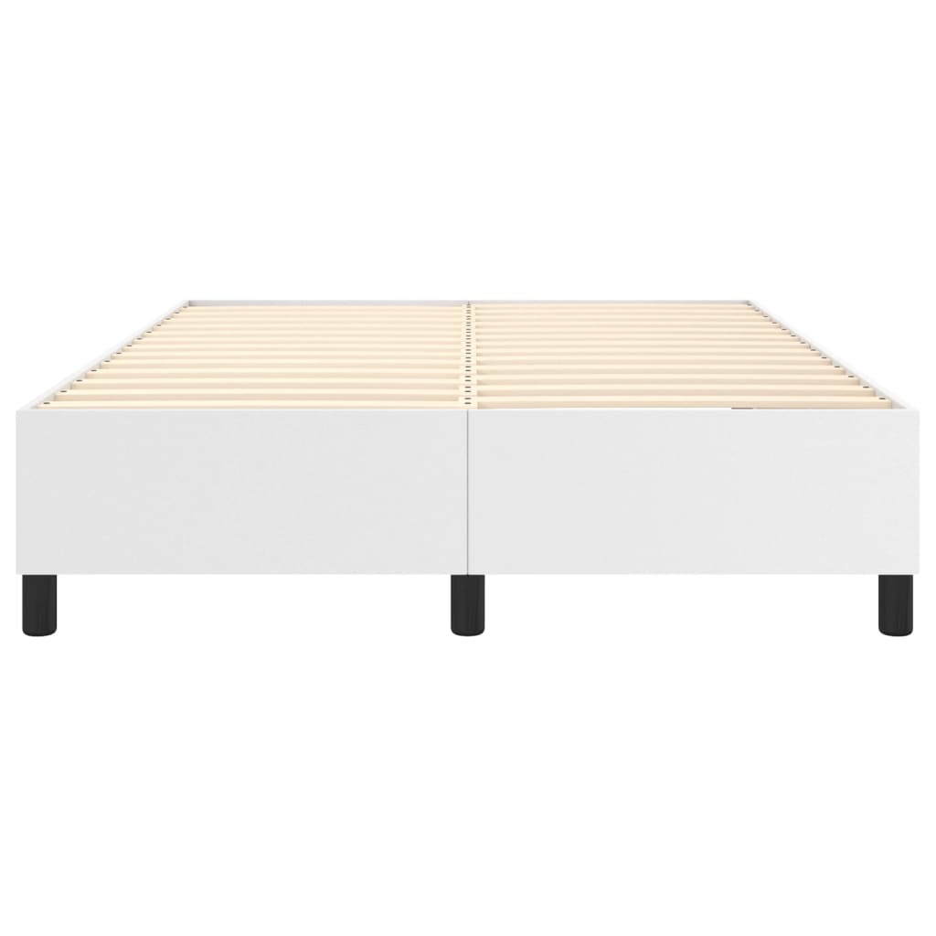 Boxspring-sengeramme hvit 135x190 cm Double kunstskinn