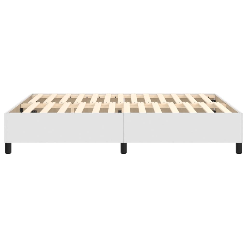 Boxspring-sengeramme hvit 135x190 cm Double kunstskinn
