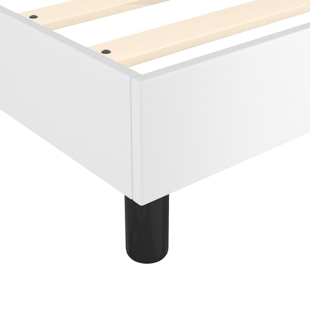 Boxspring-sengeramme hvit 180x200 cm Super King kunstskinn