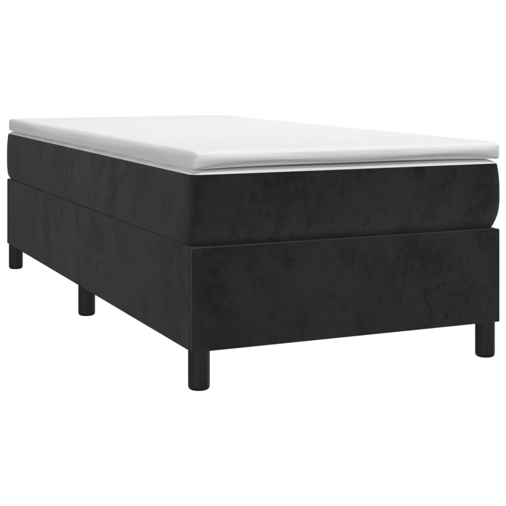 Boxspring-sengeramme svart 90x190 cm Single fløyel
