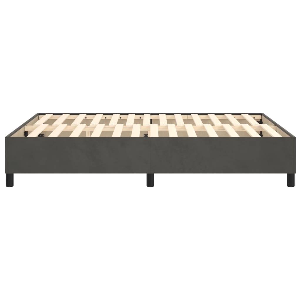 Boxspring-sengeramme mørkegrå 135x190 cm Double fløyel