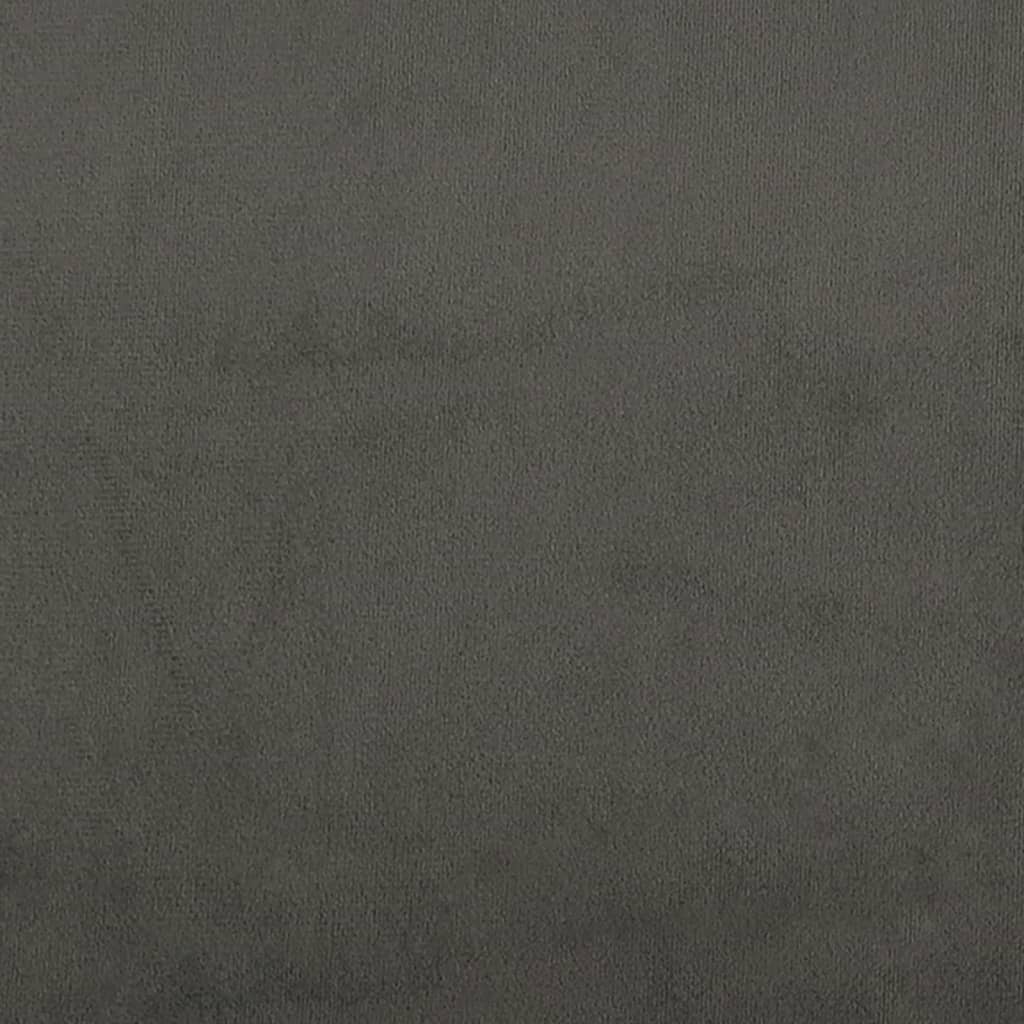 Boxspring-sengeramme mørkegrå 135x190 cm Double fløyel