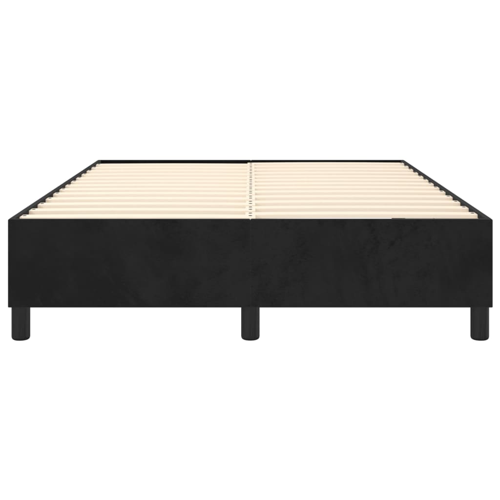 Boxspring-sengeramme svart 135x190 cm Double fløyel
