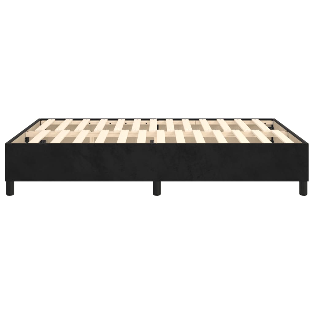 Boxspring-sengeramme svart 135x190 cm Double fløyel