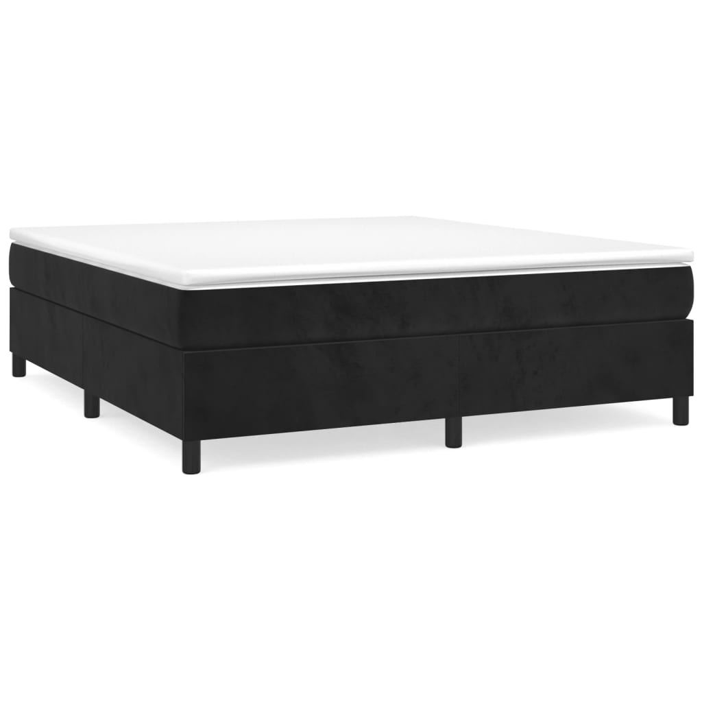 Boxspring-sengeramme svart 180x200 cm Super King fløyel