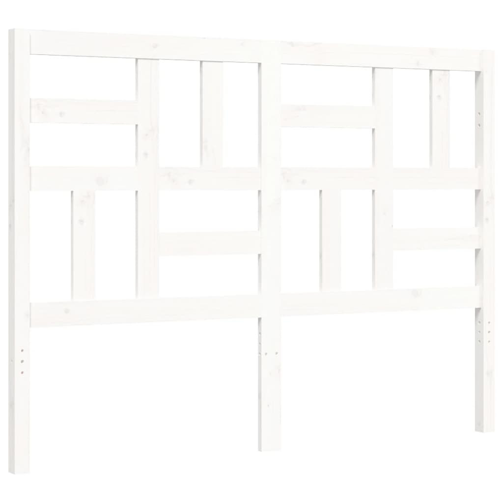 Sengeramme med hodegavl hvit 140x200 cm heltre