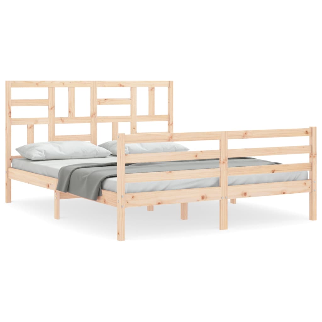 Sengeramme med hodegavl King Size heltre