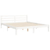 Sengeramme med hodegavl hvit 160x200 cm heltre