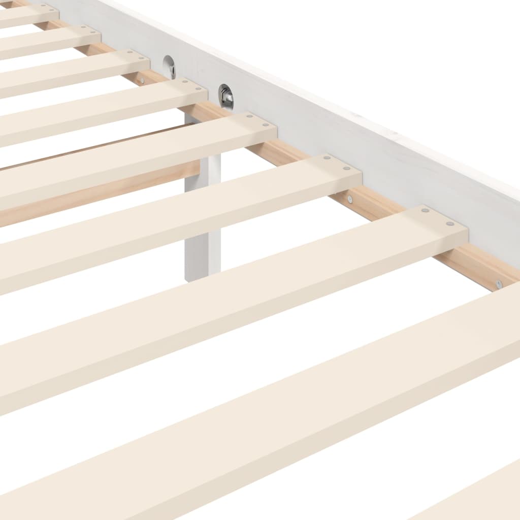 Sengeramme med hodegavl hvit double heltre
