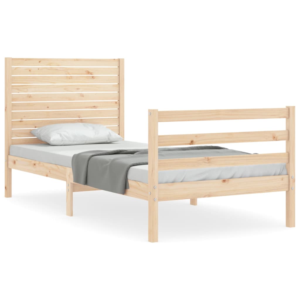 Sengeramme med hodegavl 100x200 cm heltre