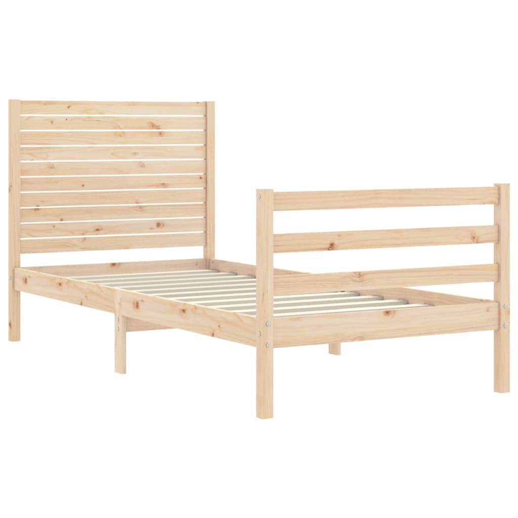 Sengeramme med hodegavl 100x200 cm heltre