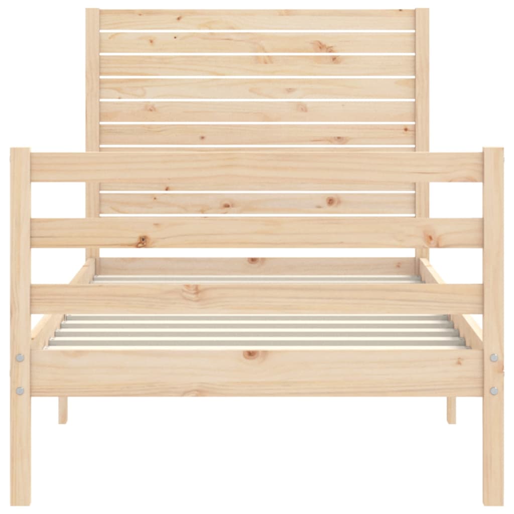 Sengeramme med hodegavl 100x200 cm heltre