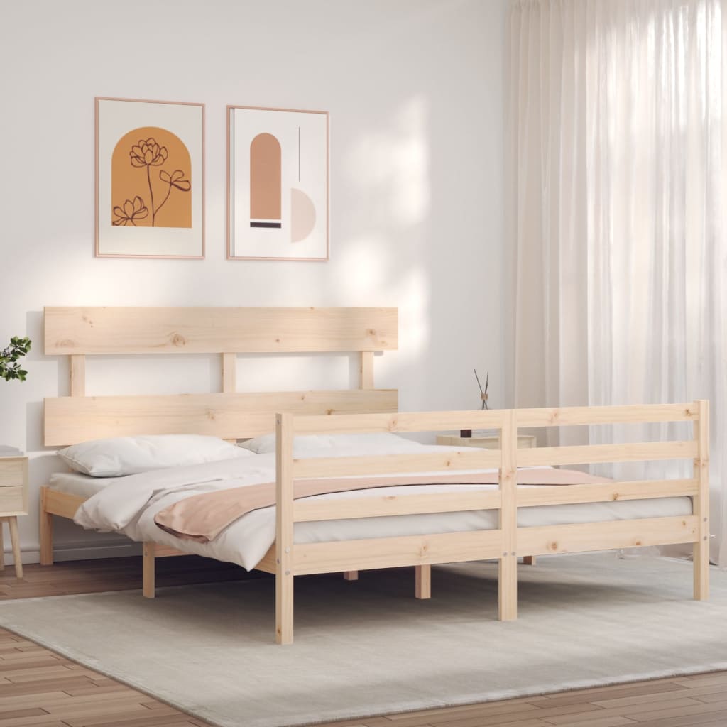 Sengeramme med hodegavl King Size heltre