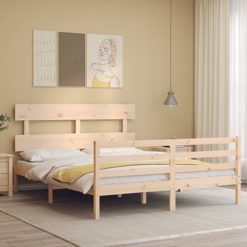 Sengeramme med hodegavl King Size heltre