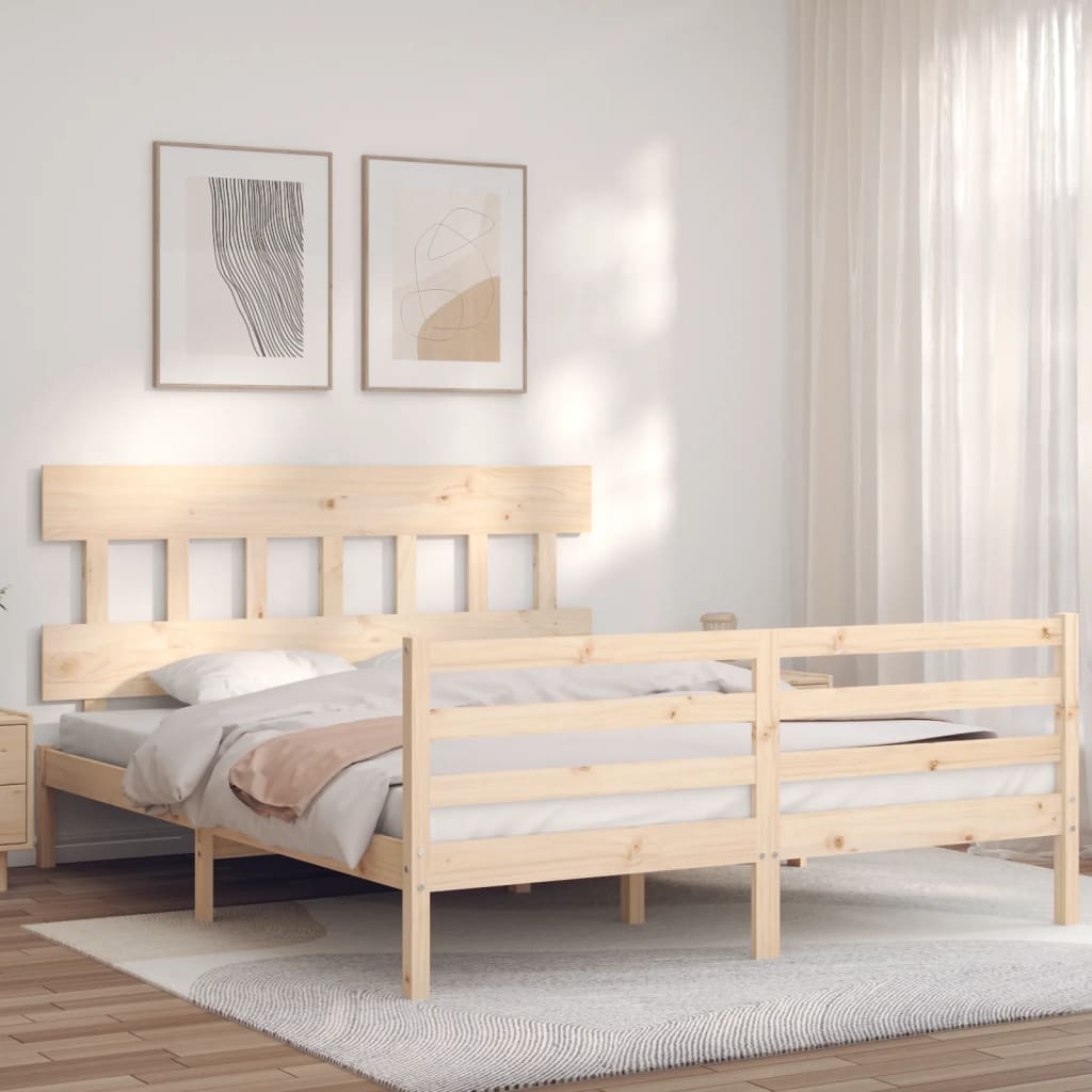 Sengeramme med hodegavl King Size heltre