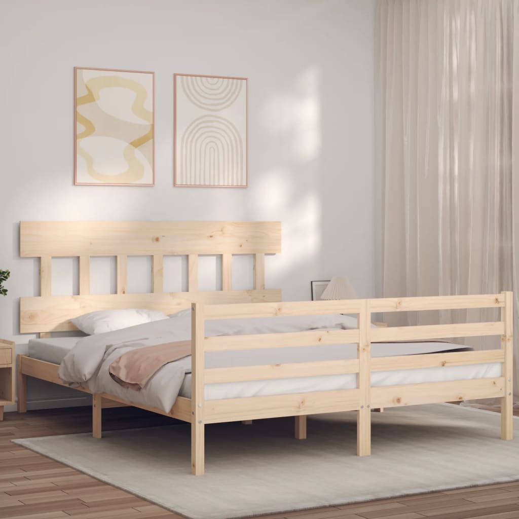 Sengeramme med hodegavl King Size heltre