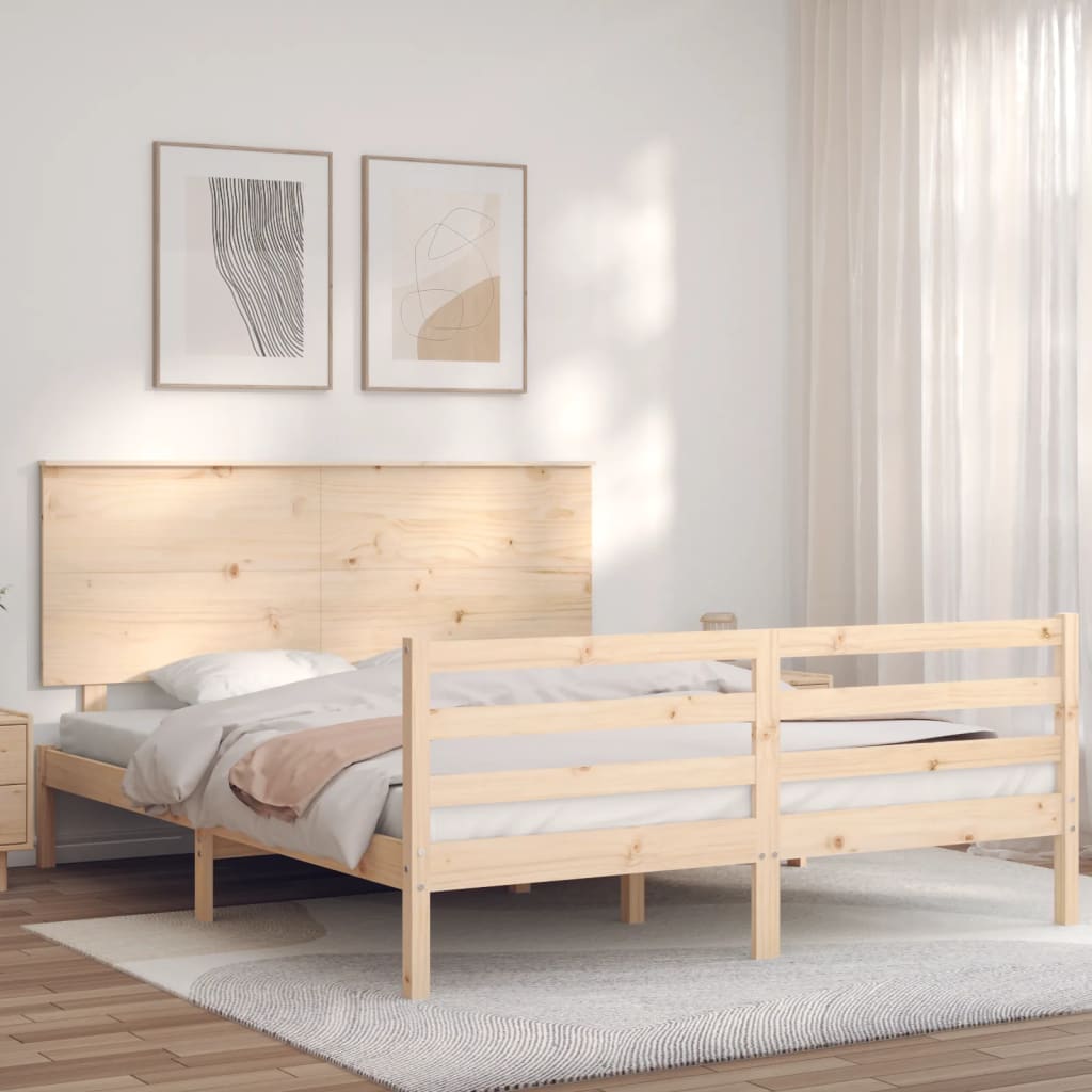 Sengeramme med hodegavl King Size heltre