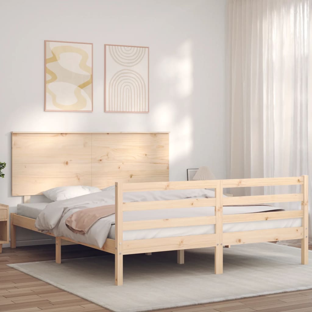 Sengeramme med hodegavl King Size heltre