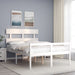 Seniorseng med hodegavl hvit small double heltre