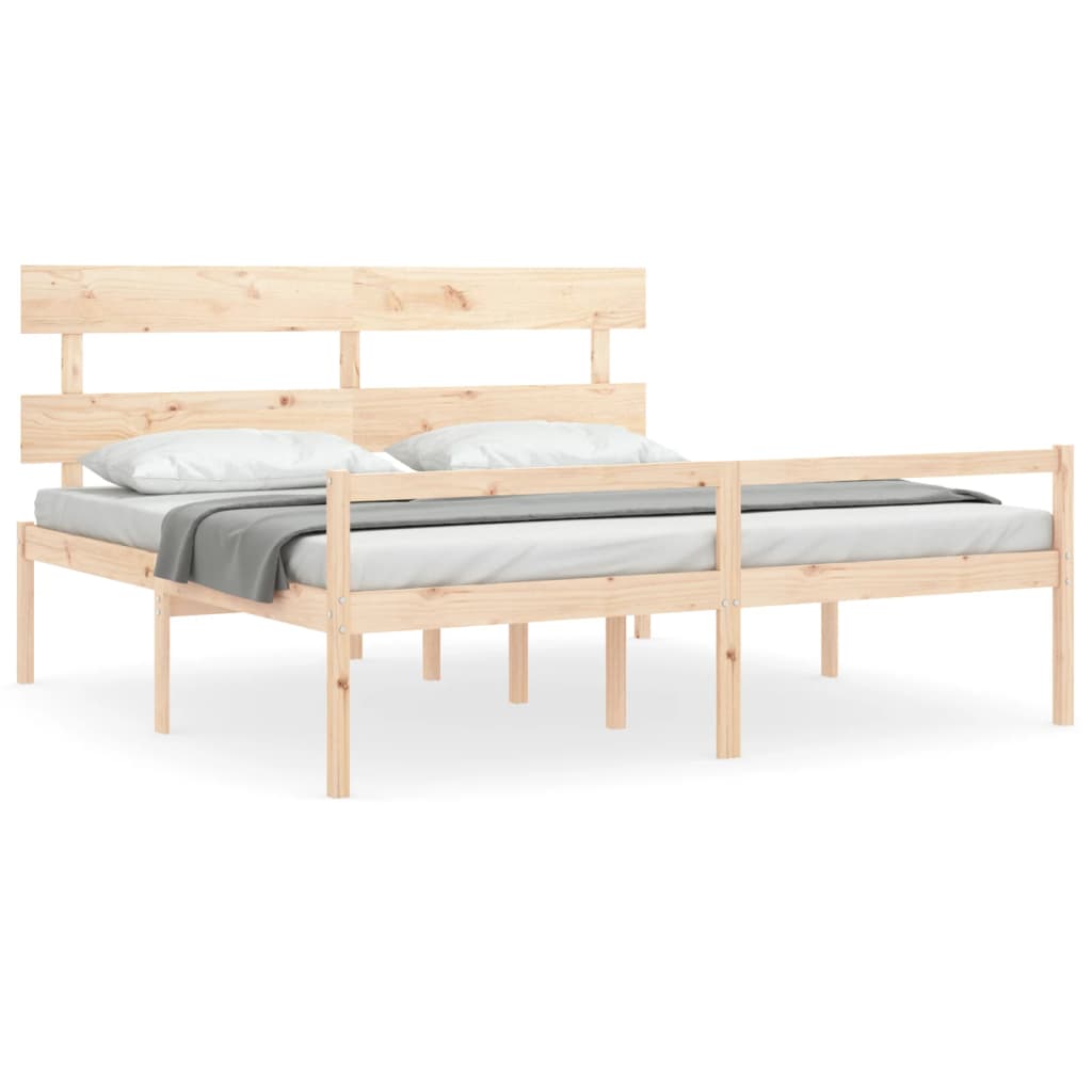 Seniorseng med hodegavl 200x200 cm heltre
