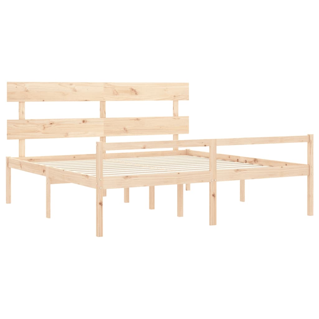 Seniorseng med hodegavl 200x200 cm heltre