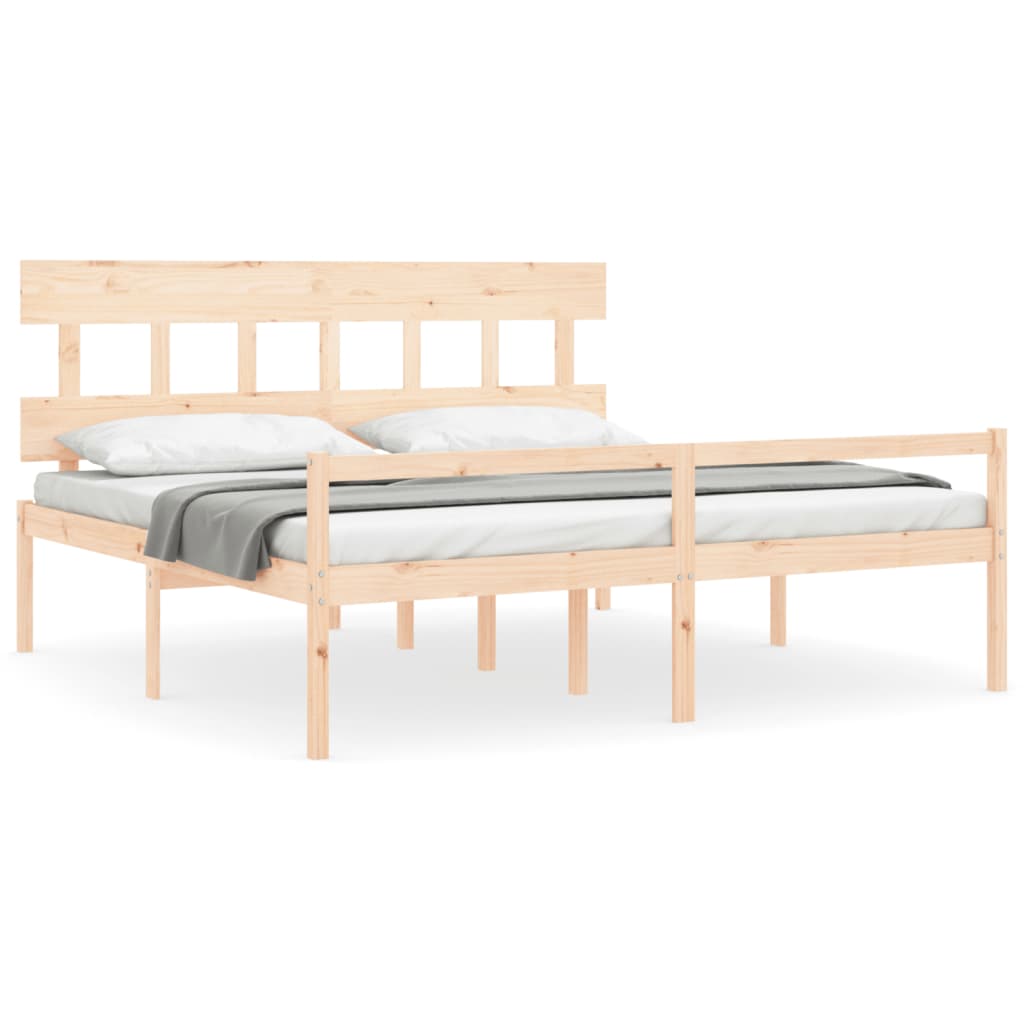 Seniorseng med hodegavl 200x200 cm heltre