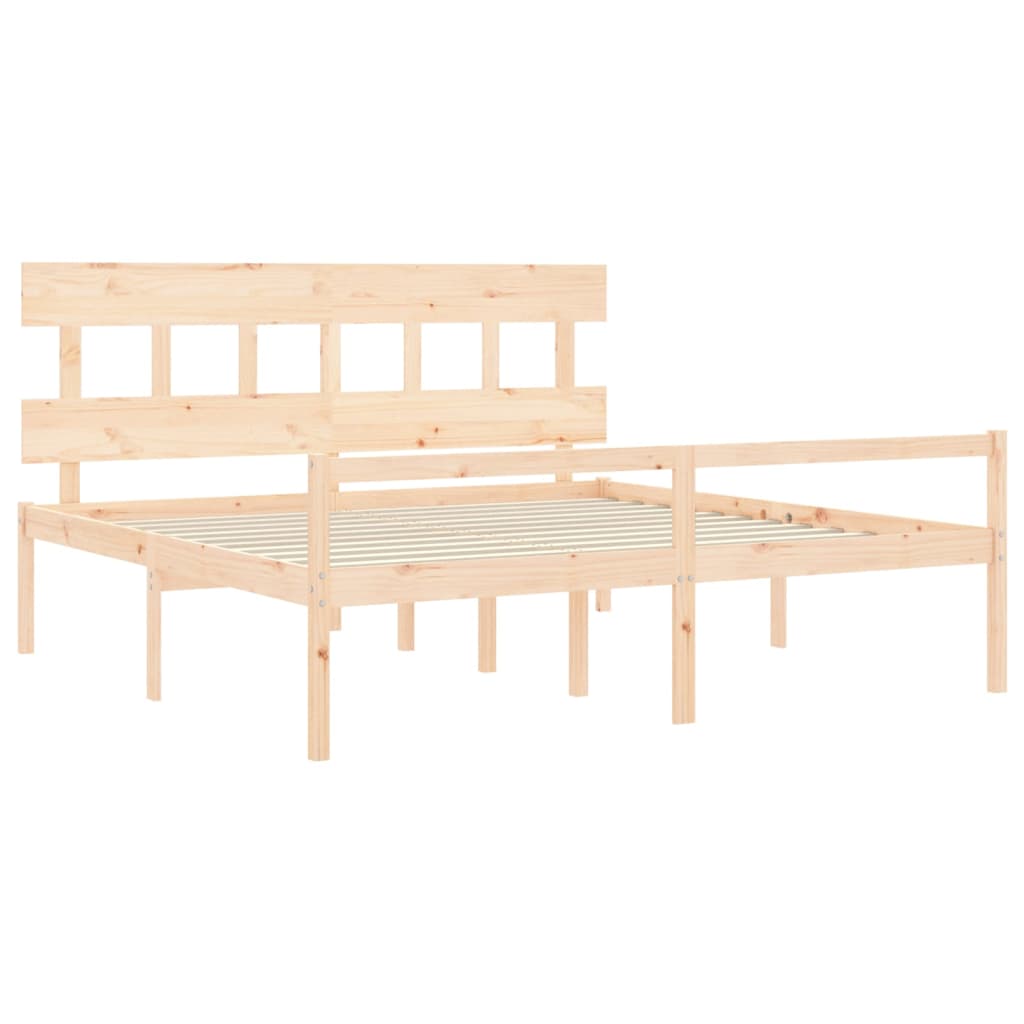 Seniorseng med hodegavl 200x200 cm heltre