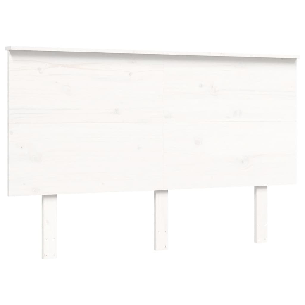 Seniorseng med hodegavl hvit 140x190 cm heltre
