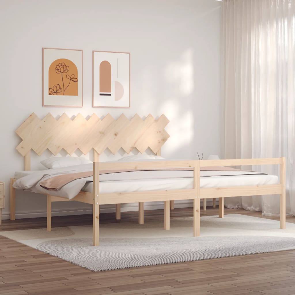 Seniorseng med hodegavl 200x200 cm heltre
